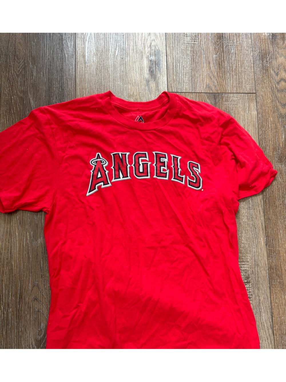 Majestic Red 'Angels' Graphic T-shirt medium 10/12 boys
